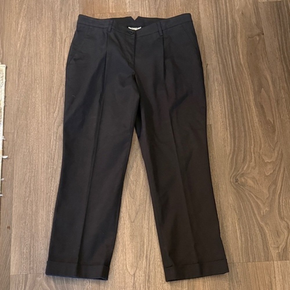 Moschino black cuffed trouser size 12